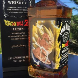 Bouteille DBZ Jack Daniel’s : Goku SSJ2 vs Majin Vegeta